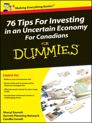 cover image of 76 Tips For Investing in an Uncertain Economy For Canadians For Dummies